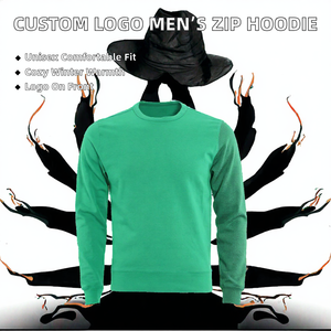 Sudadera Personalizada con Logotipo para Hombre, Cuello Redondo, Tejido de Poliéster y Algodón, Cuello Alto, Manga Larga, Ropa Casual de Invierno - Product Image 2