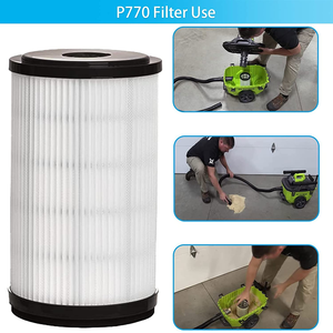 P770 Filtre de remplacement Accessoires pour aspirateur <span class=keywords><strong>Ryobi</strong></span> 18-Volt ONE + 6 Gal Sans fil Filtre pour aspirateur sec et humide Lot de 2 - Product Image 4