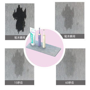 Soporte para cepillos de dientes de estilo japonés, organizador de baño multifuncional rectangular independiente con ranuras para vasos para uso familiar - Product Image 3