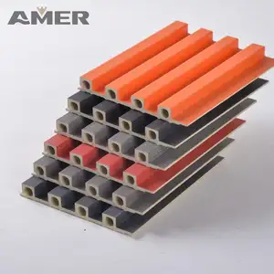 Amer hot design wpc热卖现代艺术3d墙板卧室墙壁黑色背景