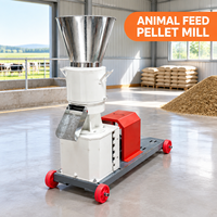 Machine à granulés d'aliments pour animaux automatique modèle 800, extrudeuse à matrice plate pour bétail et volailles