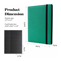Classeur de cartes de visite de qualité supérieure à 360 poches, motif personnalisé, porte-cartes à collectionner à 9 poches, collection Yugioh en cuir PU de qualité supérieure