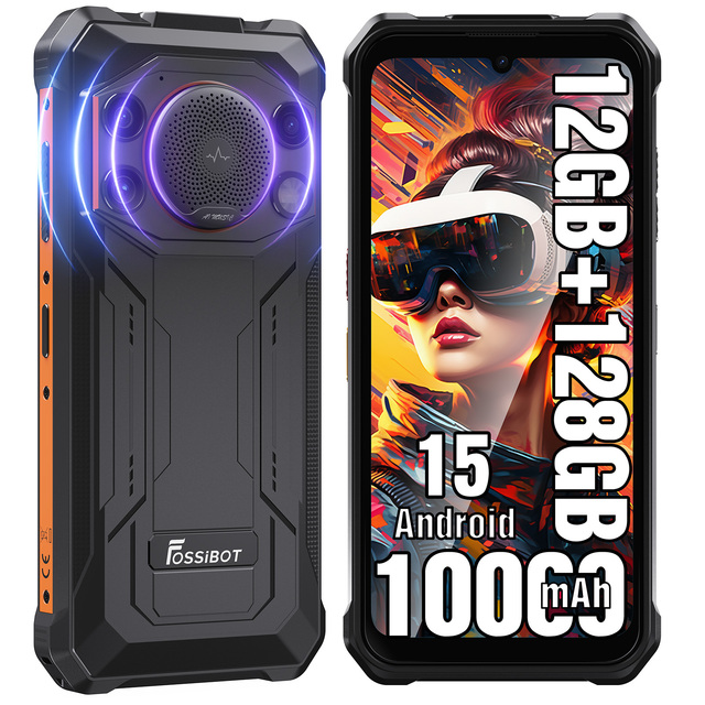 Fossibot F110 L Best Rugged Phone Loud Speaker128GB Gaming Outdoor Mountaineering Diving Big Battery NFC Rugged Smartphone