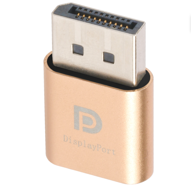 New Virtual Display Adapter DP DisplayPort Dummy Plug 4K Headless Ghost Emulator Connector EDID 1920*1080@60Hz