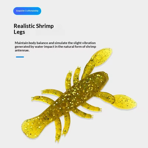 Aotuo Leurre souple réaliste bionique crevettes et homards, 6,5 cm, 3 g, lot de 10, pour <span class=keywords><strong>la</strong></span> pêche au bar, au snakehead et en eau douce - Vente chaude - Product Image 3