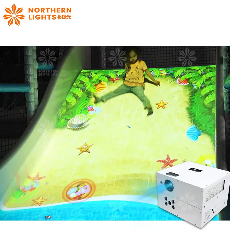 Mais novo equipamento de projeção interativo para jogos deslizantes, equipamento com sensor infravermelho para crianças, escorregador para parque infantil