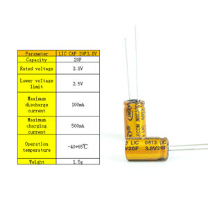 JMX 20F 3,8 В 0813 литий-ионный конденсатор Суперконденсатор батарея-40 ~ + 65 рабочая температура Быстрая зарядка разрядки - Product Image 5