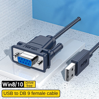 Cable USB a DB9 Hembra para Puerto Serie con Núcleo de Cobre Puro y Revestimiento de PVC Azul Oscuro con Garantía de Un Año