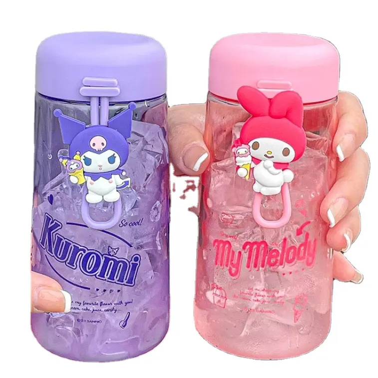Water Cups Fashion Cute 350ml Portable Mini Plastic Travel Mug Water Bottles