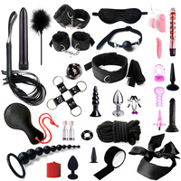 Produits sexuels BDSM, fabricant chinois, ensemble de 35 pièces, attaches en sangle, accessoires pour plug anal, jouets, ventes transfrontalières
