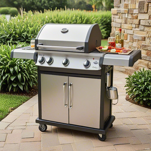 Barbecue à gaz naturel CSPS en gros, 4 brûleurs, 147 cm, réglable, en <span class=keywords><strong>Inox</strong></span> 304, pour extérieur, non revêtu, facile à assembler, avec chariot et flamme réglable - Product Image 6