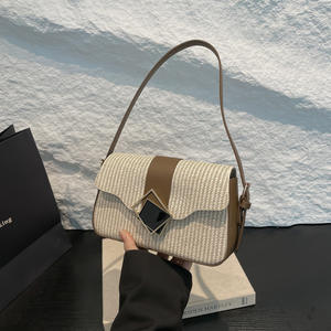 Recién llegado, axilas para bolso para mujer, bolso tejido a la moda para mujer, bolso de un solo hombro, superventas en el verano de 2025 - Product Image 2
