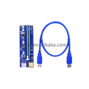 PCI-E <strong>Riser</strong> Card <strong>Ver</strong> <strong>009S</strong> 1X To 16x PCI-E Express <strong>Riser</strong> 6Pin Extender USB 3.0 X16 With LED - Product Image 6