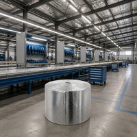 Isolation en feuille d'aluminium pour entrepôts frigorifiques, barrière thermique pour bâtiments en acier, isolation de toiture