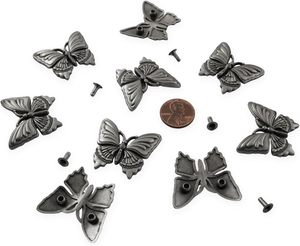 XGNG PCS Alloy Butterfly <b>Rivet</b> Buckle Vintage Metal Clasp <b>Leather</b> Craft Bag Shoe Decoration Sewing Notions Supplies - Product Image 5