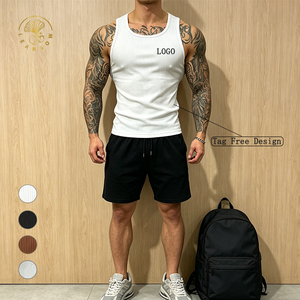 Canotta Sportiva da <span class=keywords><strong>Uomo</strong></span> in Cotone per Palestra e Corsa, Senza Maniche, Modello Muscle Shirt - Product Image 2