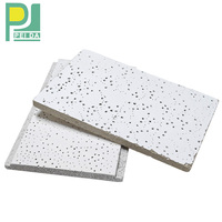 Panneau de plafond insonorisant en laine minérale résistant à l'humidité, grille de plafond pour hôtel, bureau, intérieur, résistant au feu, 5+ ans