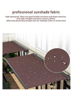 Tissu espagnol imperméable, résistant à la pluie et aux UV avec auvents à cassette LED complets - Product Image 6