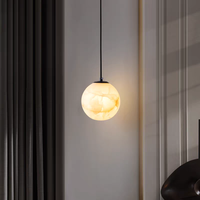 Lampe suspendue en marbre espagnol naturel, style luxueux, lampe de chevet pour hôtel, bar, comptoir, décoration de chambre, lustres, lampes suspendues