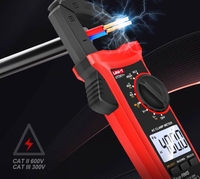Multimètre numérique à pince haute précision True RMS automatique AC/DC, télémètre laser, autonomie de la batterie 600A