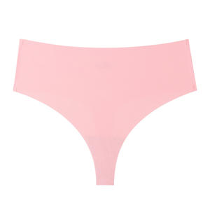 String de sport sexy sans couture en soie glacée, taille haute, une pièce, séchage rapide, respirant, antibactérien, écologique, logo personnalisé - Product Image 1