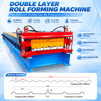 Machine de formage à froid pour tôles de toiture IBR double couche, panneaux muraux métalliques et tuiles