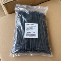 Bridas de nailon de plástico 4.8*300 de alta calidad y resistencia a la tracción, certificadas UL94 V-0, colores personalizados disponibles, precio económico.