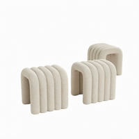 Tabouret de vanité moderne en peluche, chaise longue, pouf, siège d'appoint pour chambre à coucher, salon, manucure