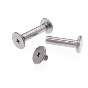 Dongguan Schroef Fabrikant Roestvrij Messing Chicago Schroef Custom Made Mannelijke Vrouwelijke Binding Post Schroeven Voor Lederen Riem - Product Image 4