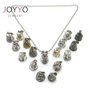 Grosir desain pabrik profesional Punk antik mode Pria kalung liontin baja tahan karat liontin sayap bulu malaikat - Product Image 6