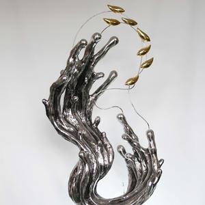 פסל שרף תלת מימדי עמיד למים, אומנות פנים, דקורציה לשולחן עבודה, קישוטי שרף בהתאמה אישית של היצרן, דגים ומים, הרמוניה. - Product Image 6