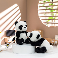 Gantungan Kunci Boneka Panda Merah Duduk Lucu, Boneka Hewan Cokelat, Aksesoris Tas, Mainan, Hadiah, Grosir, Custom