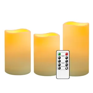 Home Decor LED Candles Real Wax Eco Friendly Energy Efficient Ideal For Party Wedding Remote Control Timer Flameless Candles