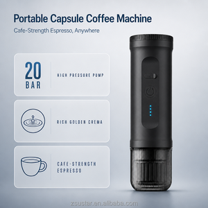 เครื่องชงกาแฟแคปซูล OEM 20 บาร์, เครื่องชงกาแฟพกพา 7800mAh พร้อมระบบทำความร้อนในตัว, พิมพ์โลโก้ด้วยเลเซอร์ตามสั่ง, บัญชีการค้าสำหรับผู้นำเข้า - Product Image 1
