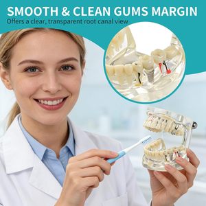 Modelo Dental Patológico Transparente con Dientes de Resina Removibles y Ángulo Ajustable para Enseñanza y Entrenamiento sobre Enfermedades - Product Image 5