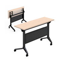 Meubles de bureau, table de formation mobile à plateau rabattable, table de réunion modulaire, table de conférence pliable avec roulettes, gain de place