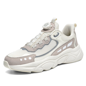 รองเท้ากีฬาลำลองผู้ชายผู้หญิง ระบายอากาศได้ดี น้ำหนักเบา สวมใส่สบาย ผลิตจากโรงงานโดยตรง พร้อมหัวเข็มขัดแบบหมุน เพิ่มความสูงสำหรับฤดูร้อน - Product Image 2