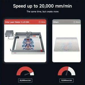 Máquina de grabado láser de diodo <span class=keywords><strong>Ortur</strong></span> LM3 de alta precisión de <span class=keywords><strong>20W</strong></span>, Mini marcador de corte láser para proyectos de bricolaje de madera acrílica de Metal - Product Image 3