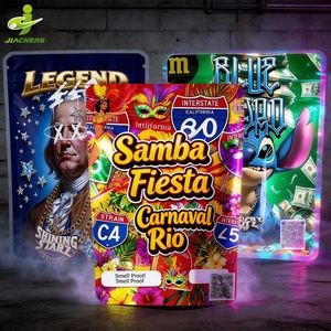 <strong>Custom</strong> Printed Resealable Cali Packs Exotic Smell Proof Stand up Pouch 8th 3.5g 35 7g 1oz 1lb 4x5 3.5 Mylar Bags With My logo - Product Image 6