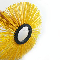 Brosse à neige industrielle robuste pour balayeuse de rue, type anneau, en poly/acier/mélange, brosse à neige en disque