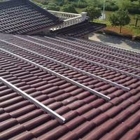 Support de montage de panneaux solaires photovoltaïques pour toiture en tuiles plates en acier, inclinable et réglable, système de fixation PV avec résistance au vent de 60 m/s, prix usine