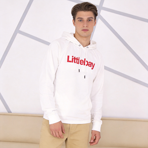 Sudadera con <span class=keywords><strong>capucha</strong></span> para hombre, color blanco avena, 80/20 algodón CVC, felpa francesa transpirable, corte holgado, peso pesado - Product Image 1