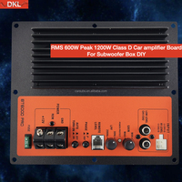 Carte d'amplificateur de voiture RMS Power 500W, carte d'amplificateur de voiture de classe D pour caisson de basses 8" 10"