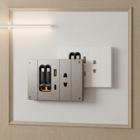 Prise murale multifonctionnelle US British Standard 118 étanche 10A avec câble d'extension et charge rapide USB-C 20W PD