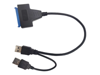 Promotion Prix Usine Câble Adaptateur USB 2.0 USB 3.0 vers SATA 0,3m Charge Rapide 3A Câble en Cuivre Pur avec Port DC Gaine en PVC