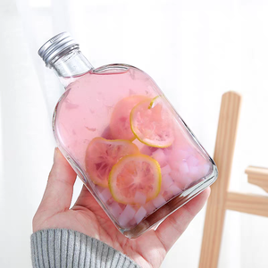 Bouteille à boisson en verre longue et haute de 250, 300, 500 ml, nouvelle et populaire, avec bouchon à vis, pour boissons et jus de fruits - Product Image 3