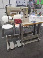 Máquina de Coser de Cuero GA441 con Brazo Cilíndrico, Pie Caminante, para Sofás, de Alta Resistencia, con Alimentación Compuesta