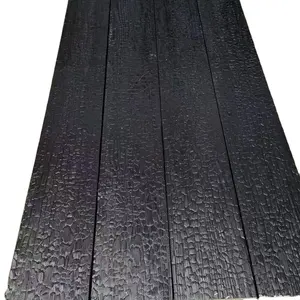 Factory direct outdoor black wood anti-corrosion solid wood carbonized wood wall panels
