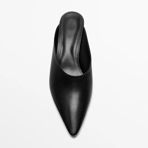 <span class=keywords><strong>Zapatos</strong></span> <span class=keywords><strong>de</strong></span> <span class=keywords><strong>Mujer</strong></span> Hechos a Mano con Parte Superior <span class=keywords><strong>de</strong></span> Cuero Genuino, Estilo Primavera 2026, <span class=keywords><strong>Zapatos</strong></span> Negros Simples con Punta en Pico y Tacón Bajo - Product Image 3