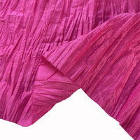 Mode populaire brillant brillant couture fond plissé tricoté froissé crêpe spécial soie métallique Double face imprimé tissu